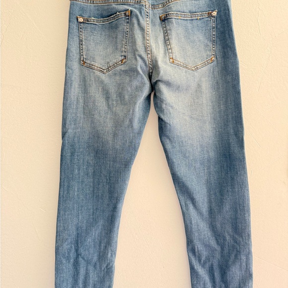 Anthropologie Blue Embroidered Jeans - Picture 3 of 7